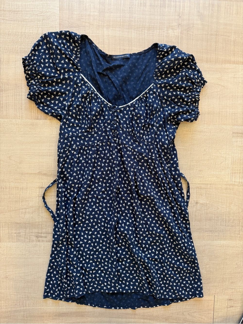 Brandy Melville Tie Navy Dress